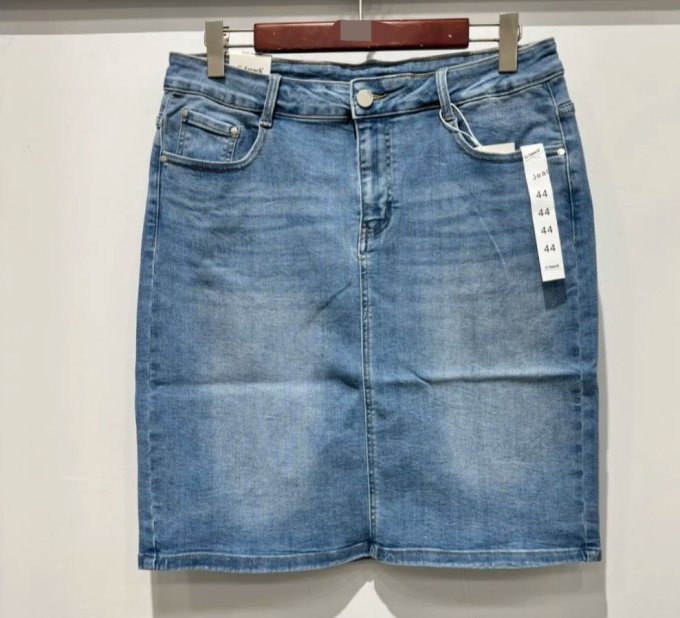 Jupe Droite en Jean Bleu 