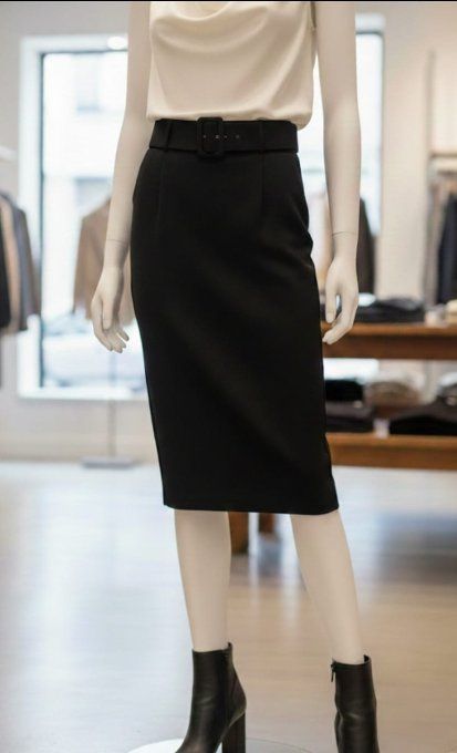 ​Jupe Crayon et sa Ceinture