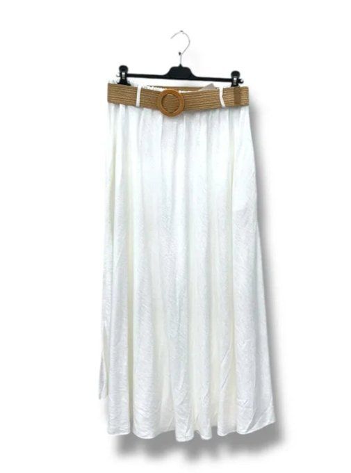 Jupe Longue Fluide & Ceinture Tressée