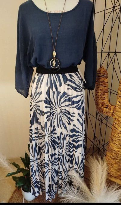 Jupe plissée à motifs Divers coloris