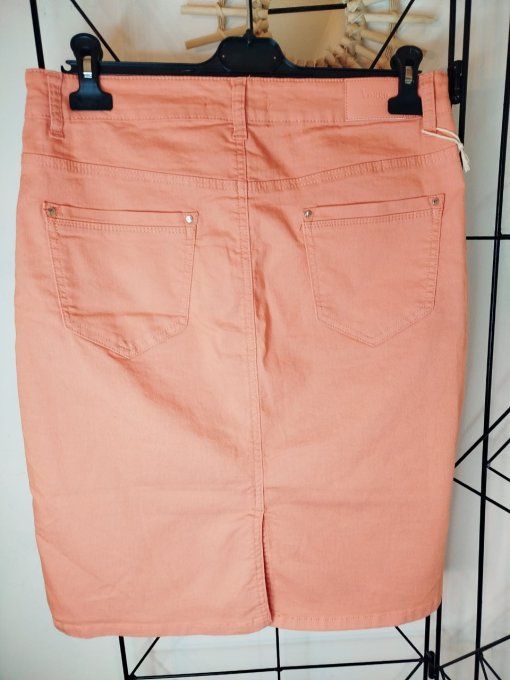 Jupe en jeans saumon