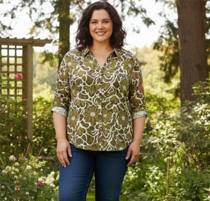 La Chemise Florale Bohème "Jardin d'Été"