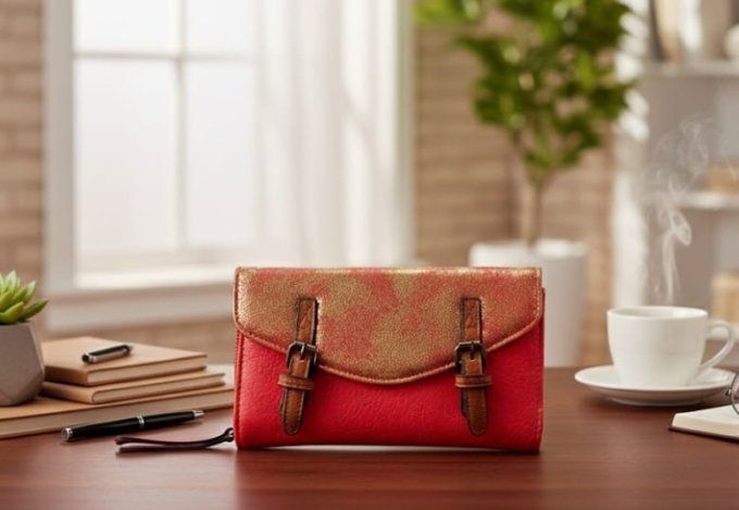 Le Portefeuille "Fuchsia & Or"