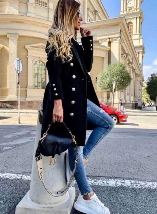 ​Manteau Officier "Élégance Urbaine"