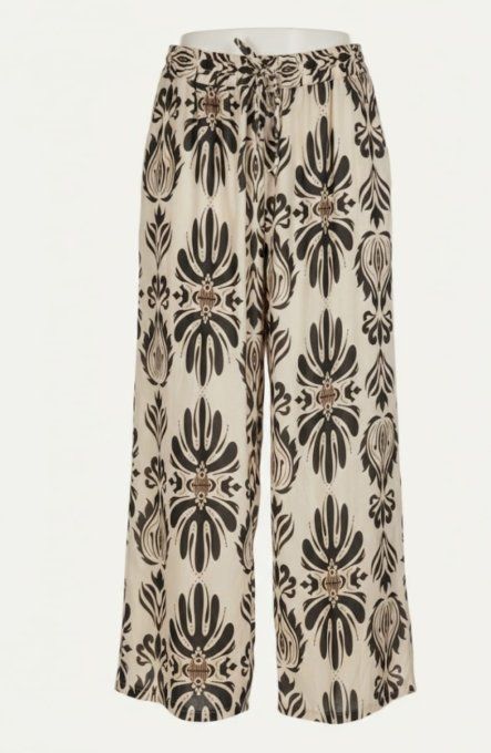Palazzo fluide à motifs graphiques