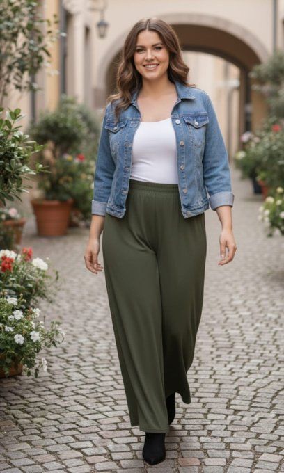 Palazzo Fluide Taille Élastiquée