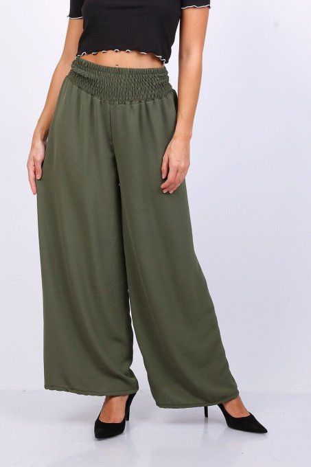 Palazzo Fluide Taille Élastiquée
