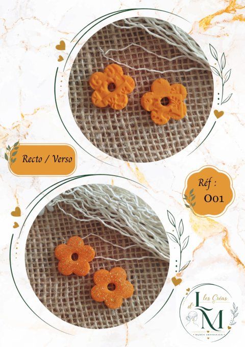 Pampilles Fleurs pour Créoles - Motifs Ensoleillés 1
