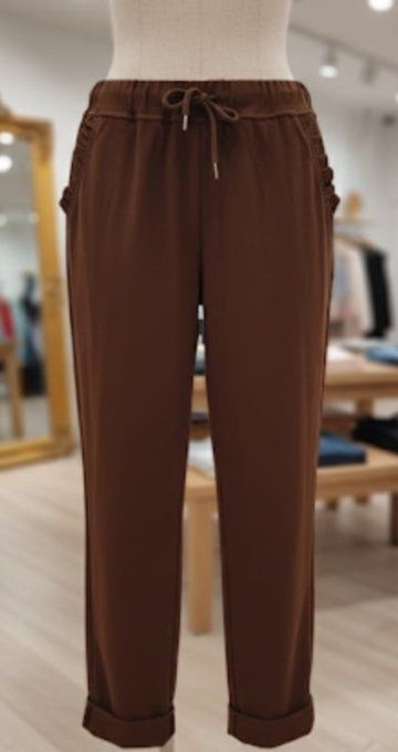 Pantalon Confort aux poches froncées