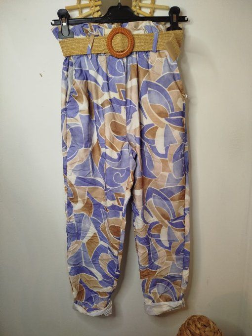 Pantalon Taille Haute Ceinturé