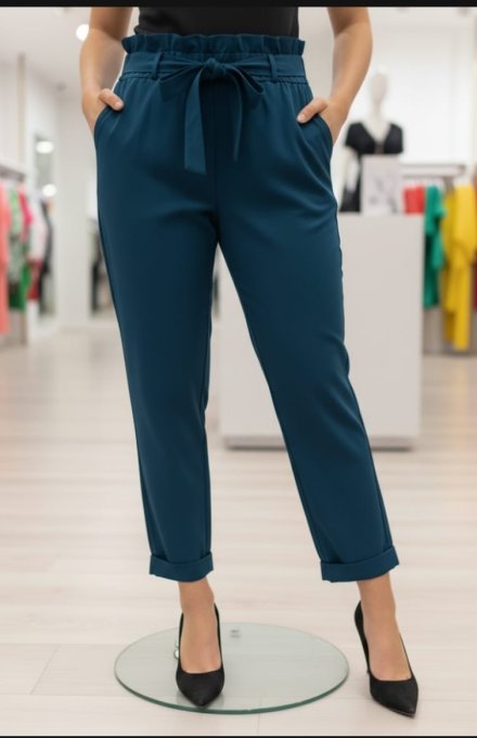 Pantalon carotte stretch