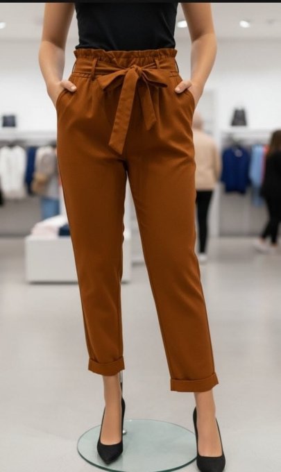 Pantalon carotte stretch