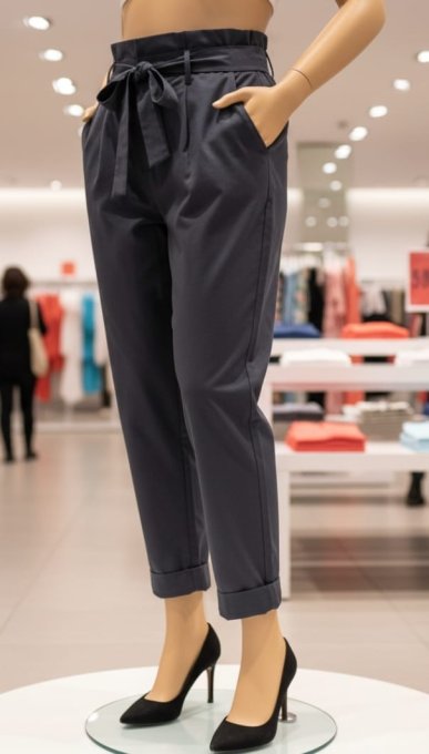 Pantalon carotte stretch