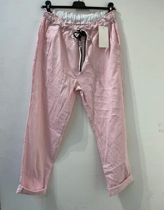 Pantalon Carotte & Rayures Verticales