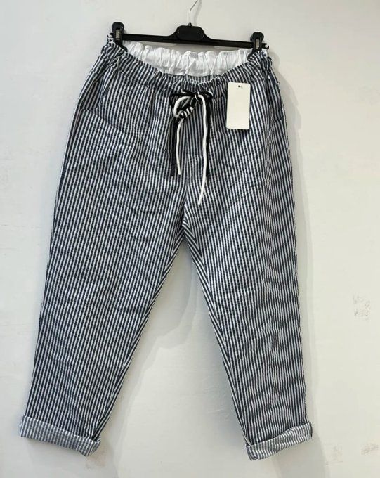 Pantalon Carotte & Rayures Verticales