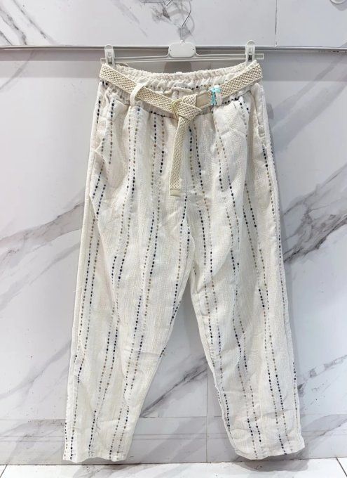 Pantalon Fluide en Mélange Lin & Viscose