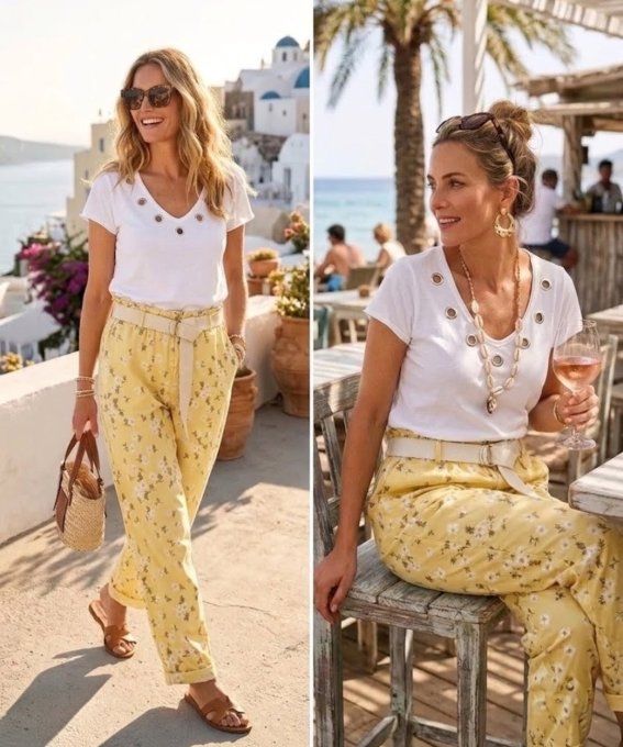 Pantalon Imprimé Floral