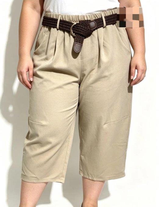 Pantalon Jupe-Culotte à pinces