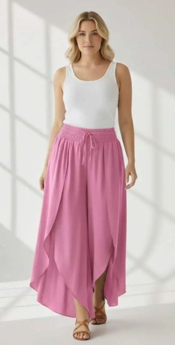 Pantalon Fluide à Coupe Tulipe  