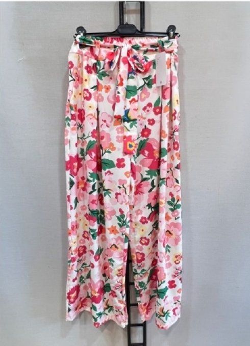 Pantalon Large Fluide Imprimé Floral Multi "Féerie"