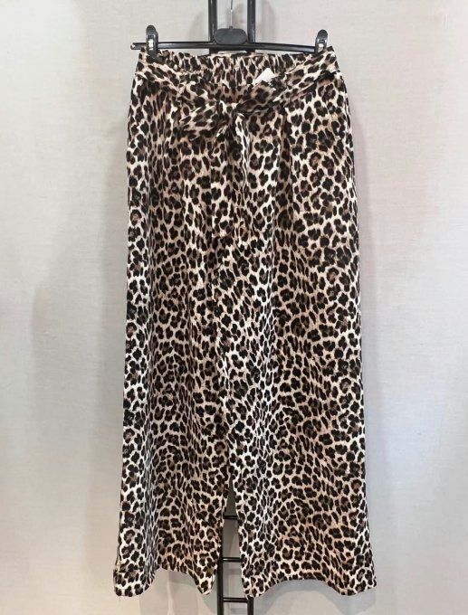 Pantalon Large Fluide & Imprimé Léopard