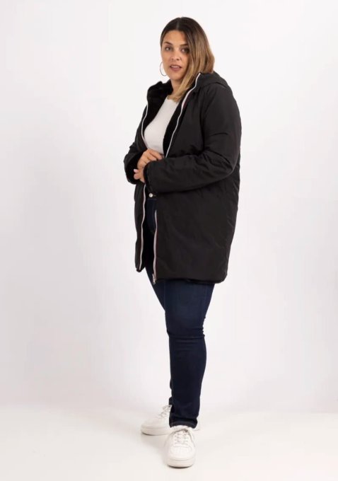 Manteau Parka Réversible "2-en-1" Noire