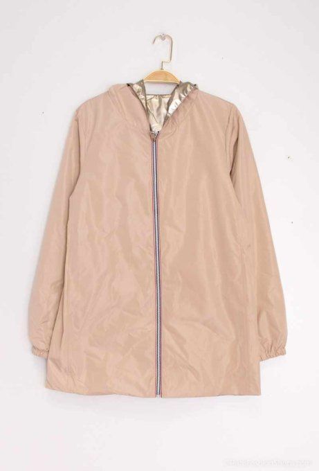 ​Parka réversible beige et dorée ☔️