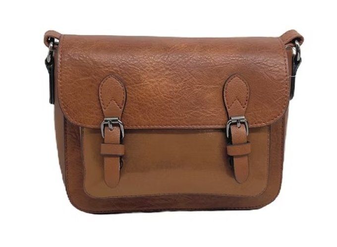 ​Sac Bandoulière Métallisé Cognac