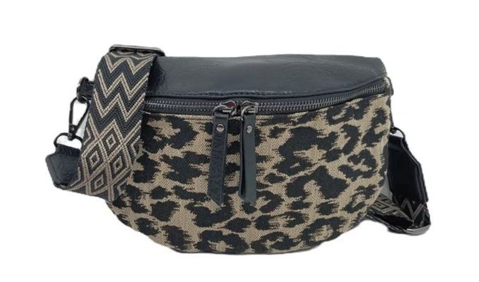 Sac Besace Léopard et Rabat Simili cuir
