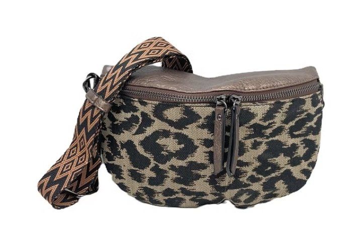 Sac Besace Léopard et Rabat Simili cuir