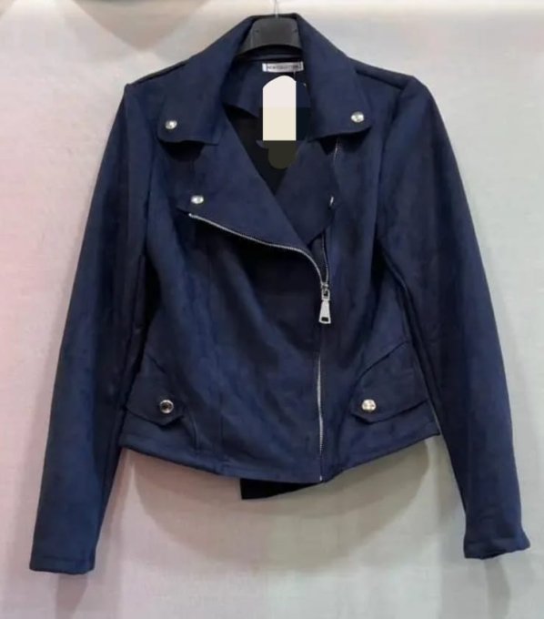 Perfecto suédine Bleu marine 