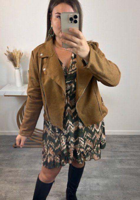 Perfecto suédine Camel