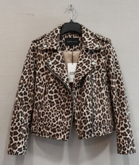 Veste Perfecto suédine Léopard 