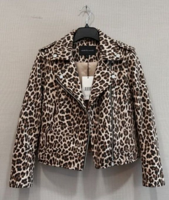 Veste Perfecto suédine Léopard