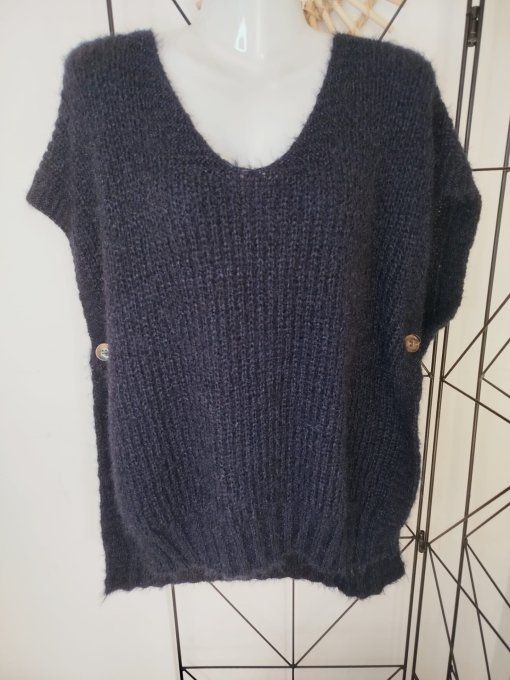 Pull Bleu marine sans manches