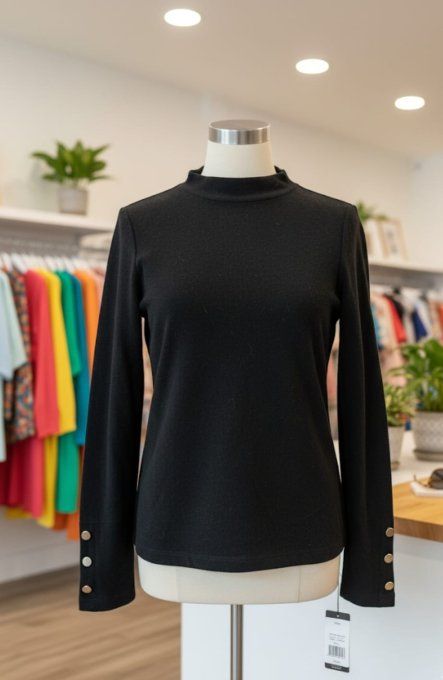 ​Pull Boutons Dorés ✨ – Le Basique de Caractère