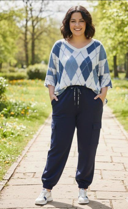 Pull en Maille Douce & Motifs Losanges