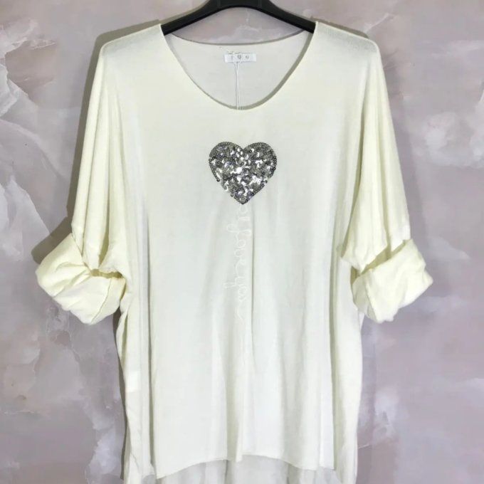 Pull fin  Blanc cassé
