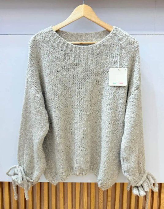 ​Pull Oversize à Noeuds Romantiques
