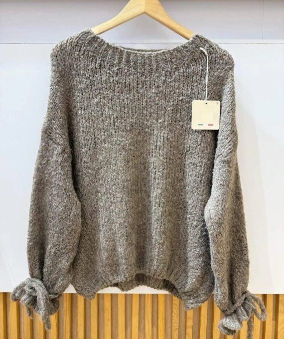 ​Pull Oversize à Noeuds Romantiques