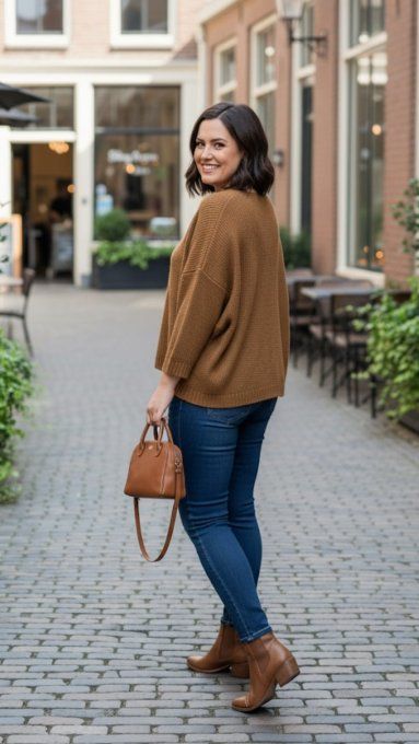 ​Pull Oversize Col V - Maille Ample Douce