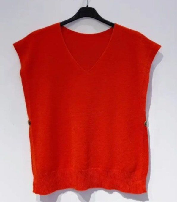 ​Pull Sans Manches - Col en V