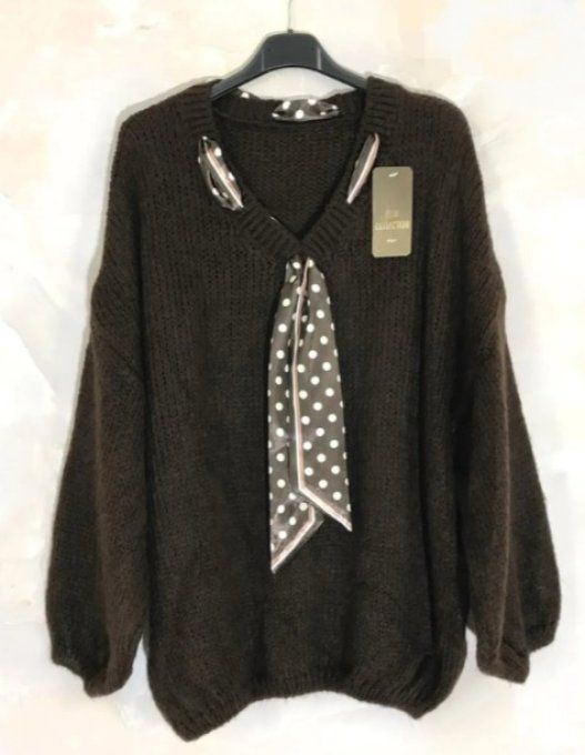 Pull Oversize & Son Foulard À Pois