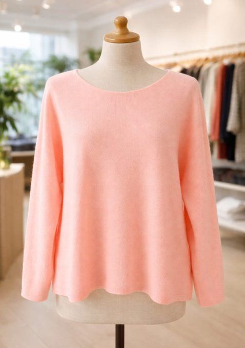 ​Pull en Maille Fine Col V Arrondi