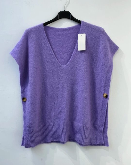 ​Pull Sans Manches - Col en V 