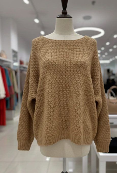 Pull Grosse Maille Texturée – Confort Oversize