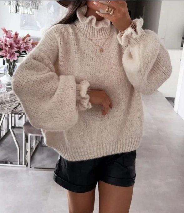 ​Pull Grosse Maille Crème