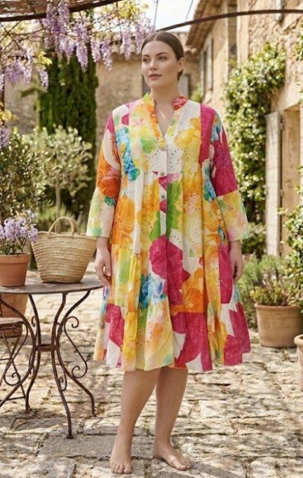 Robe Bohème à Patchwork Floral & Broderies Anglaises