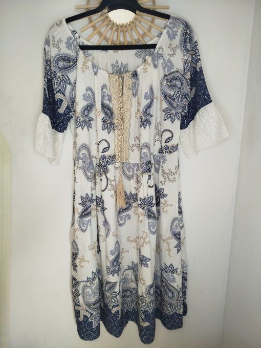 Robe bohème à motif cachemire