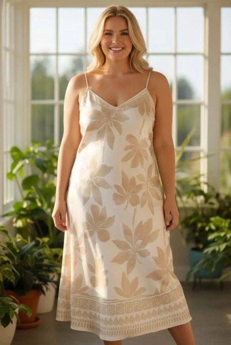 Robe Caraco Imprimé Tropical "Bali" 